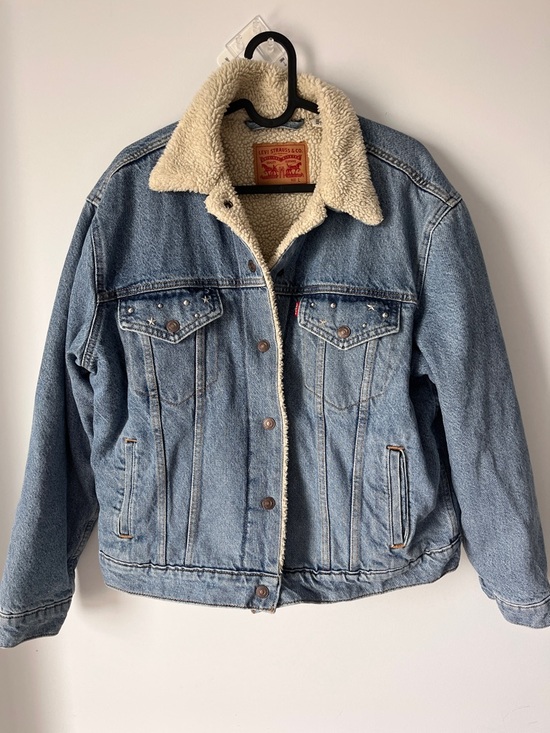 Levi's Jackets & Blazers - Levi's Light Blue Denim Sherpa-Lined Jean Jacket